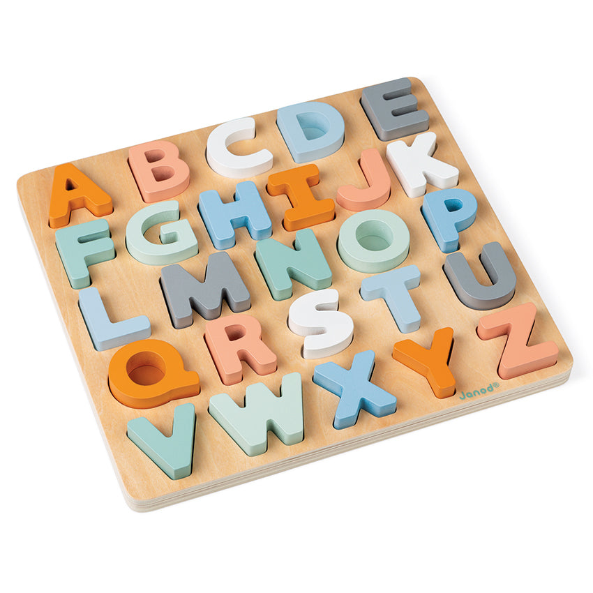 JANOD Puzzle  Cacoon Chunky Alphabet - Wooden