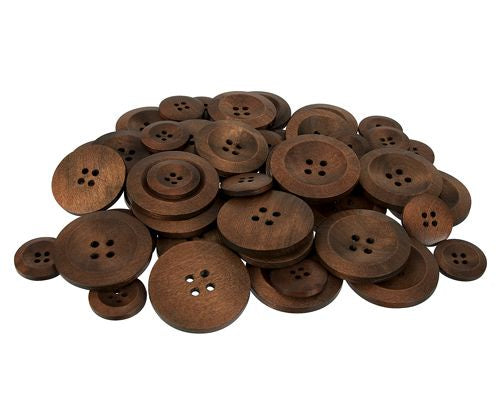 Wooden Buttons - Pack of 50