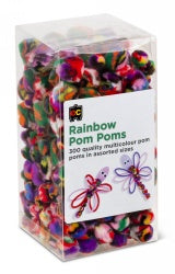 EC - Pom Poms - Rainbow Colours & Assorted Sizes -300's”