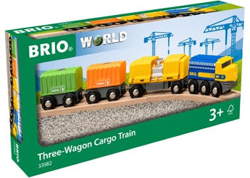 BRIO Train - Three-Wagon Cargo Train 7 pieces - 33982