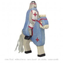 HOLZTIGER Blue knight with cloak, riding (without horse)