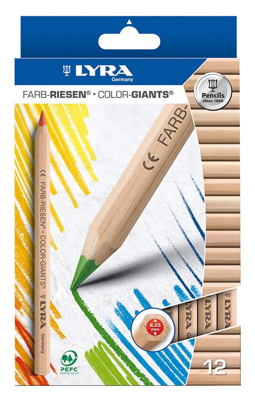Lyra Colour Giant Pencils - Nature Tones - Set of 12