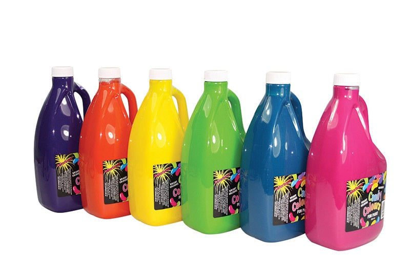 Candy Colours Paint -  2 Litre - Pack 6 Assorted