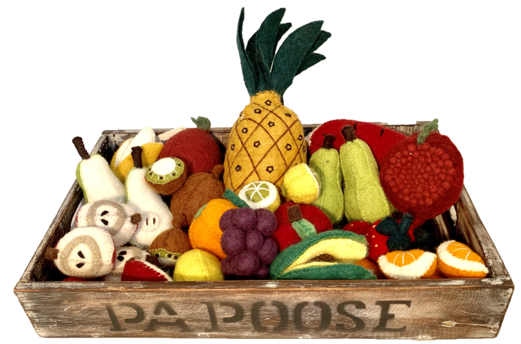 PAPOOSE- Food - Crate of Fruit - Large - Felt