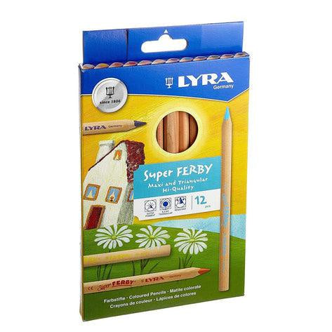 Lyra Super Ferby -  Coloured Pencils - Unlacquered  Box of 12 pcs