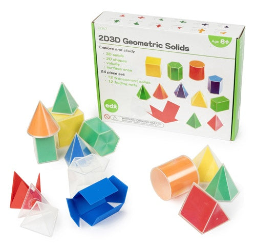EDX -Folding 2D/3D Geometric Solids set of 12