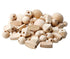 Wooden Beads Natural Assorted - 180gms