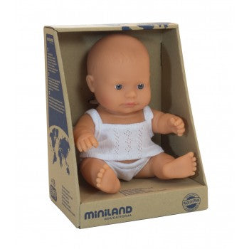 MINILAND Doll Caucasian Boy 21 cm Anatomically Correct Baby