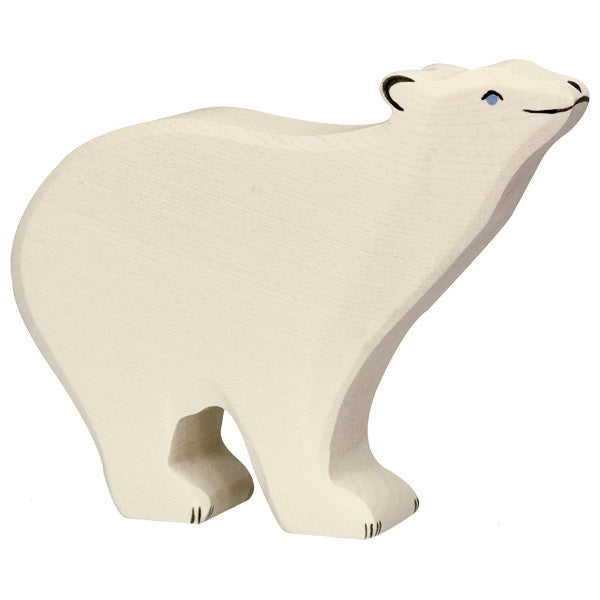 HOLZTIGER Polar Bear , Head Up , Large