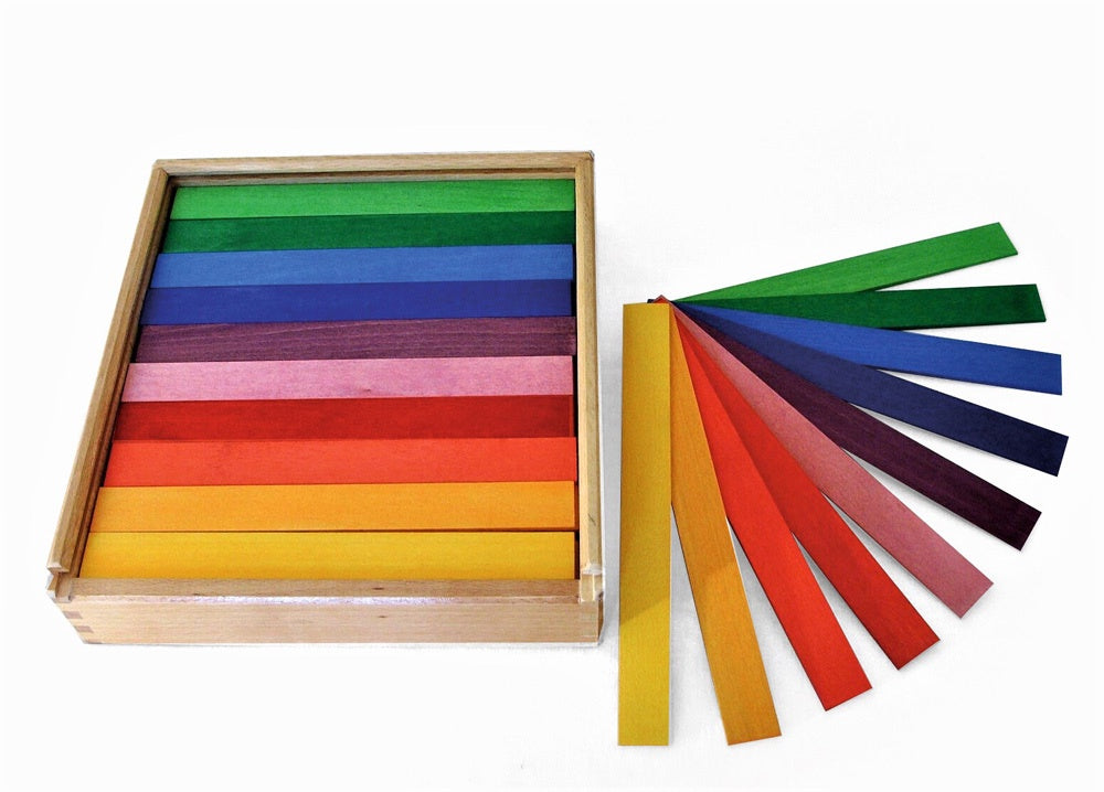 Bauspiel - Coloured Rods - 100 Piece - Wooden Blocks