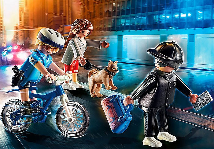 PLAYMOBIL City Action Police - Police Bicycle with Thief 70573