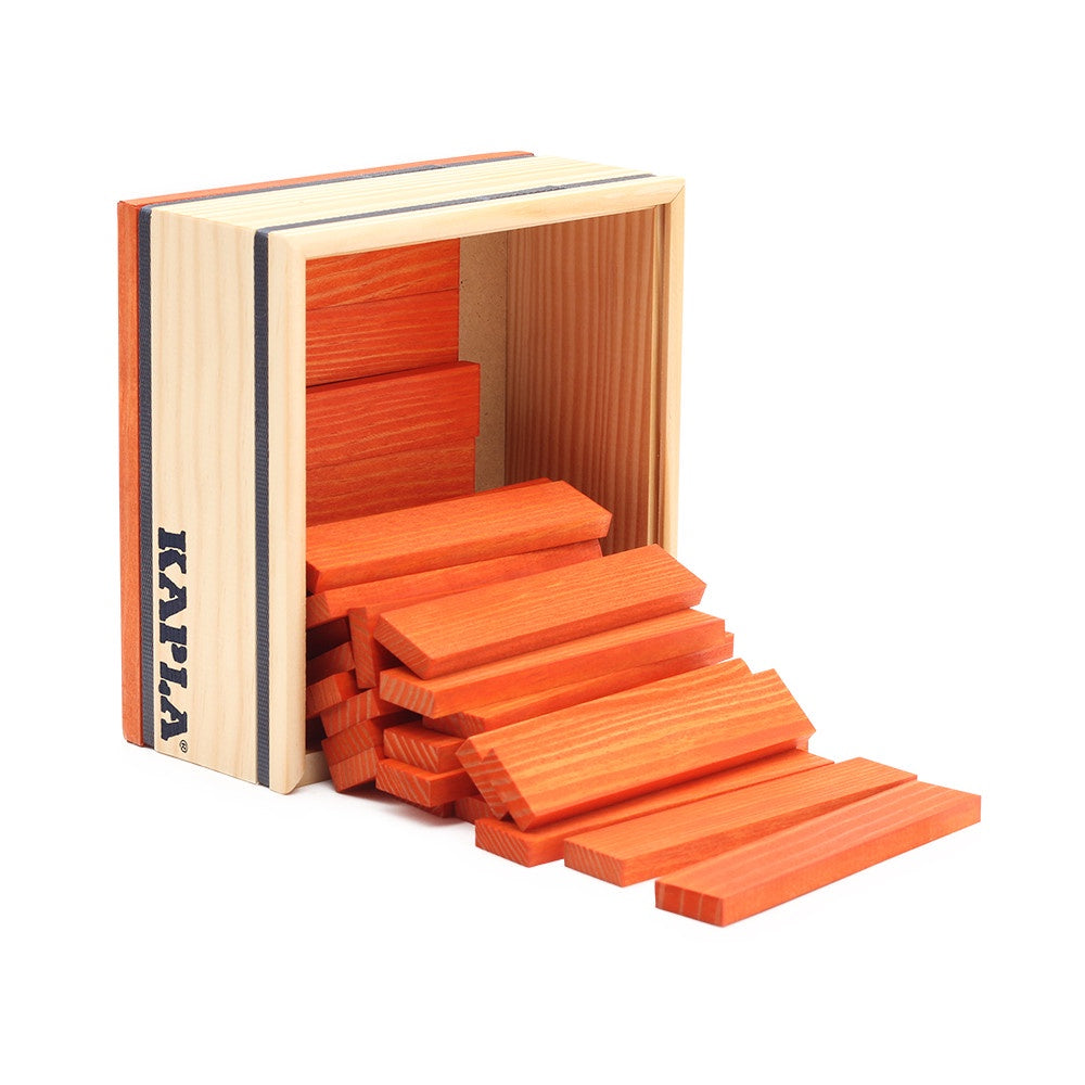 KAPLA - 40 Squares - Orange - Wooden Construction Set