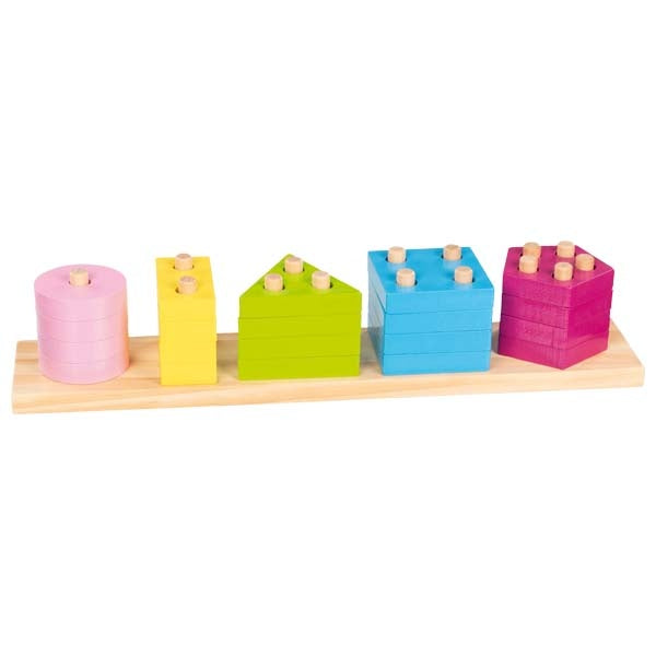 GOKI Sorting Puzzle - Shapes & Colours - Wooden