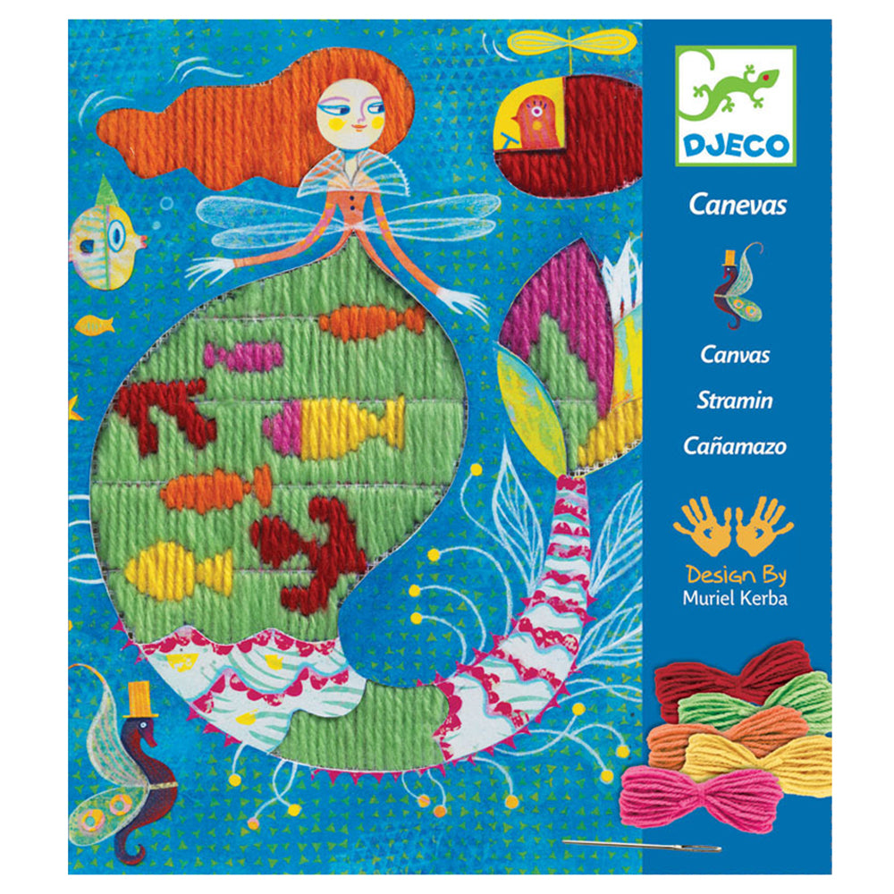 DJECO Art Kit - Embroidery Straight Stitch Mermaid