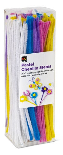 EC Chenille Stems Pastel 30cm - Pack of 200