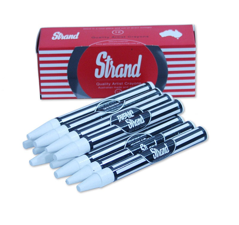 Strand Crayons - Large - White  - Box of 12