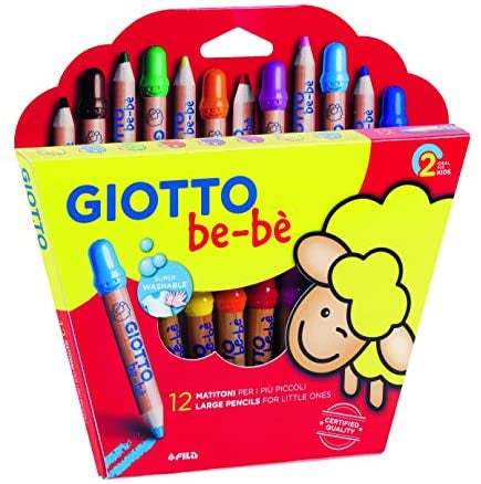 Giotto Be-Be Jumbo Coloured Pencils -  12 Pack