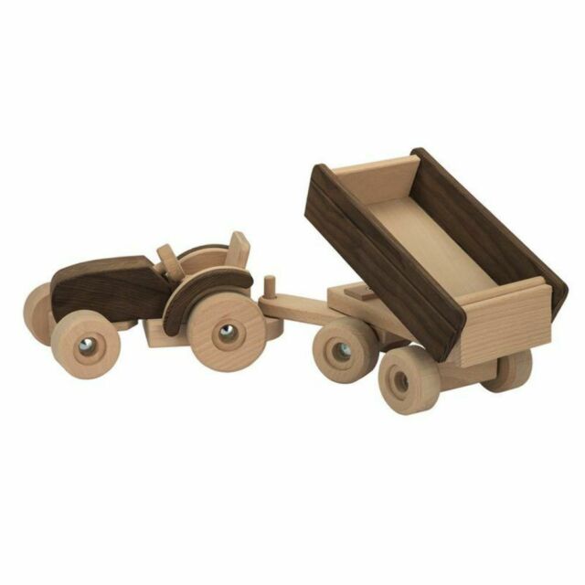 GOKI Nature - Tractor with Trailer Large - Wooden