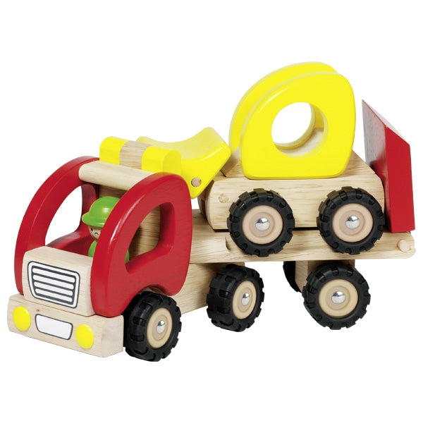 GOKI Vehicle - Truck with Bulldozer - Wooden