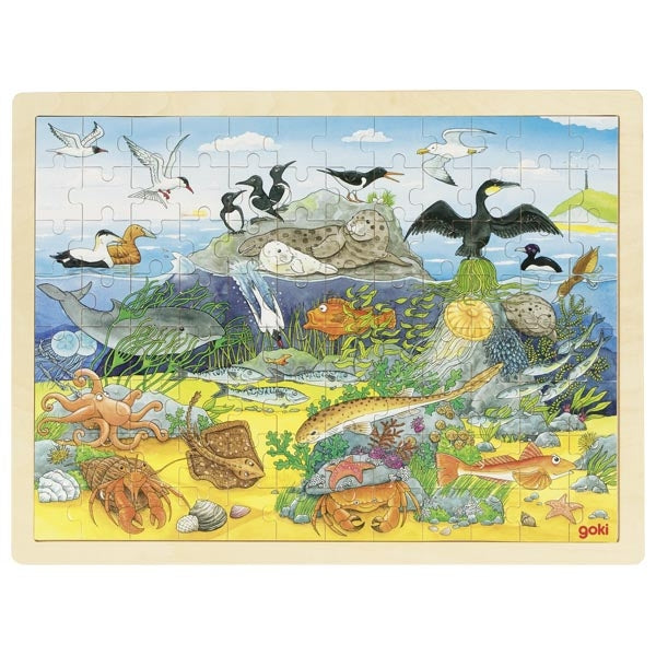 GOKI Puzzle - Over and Under Water - Wooden 96pc