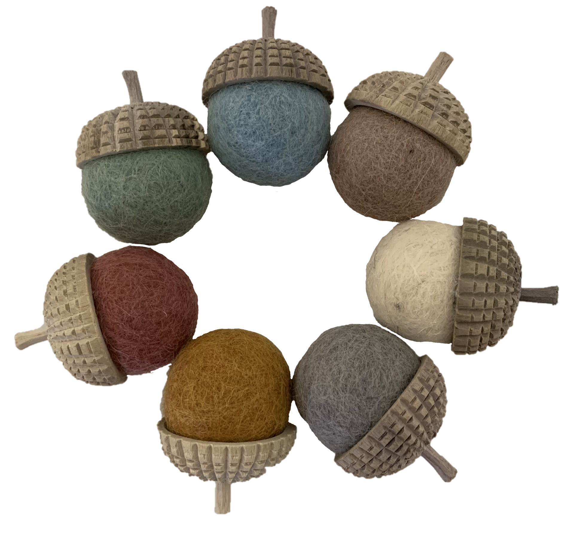 PAPOOSE Earth Acorns - Felt - Set 7