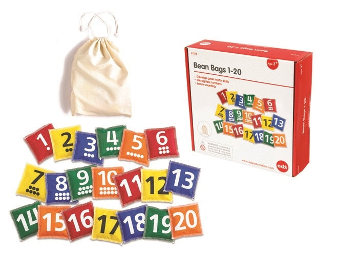 EDX Education - Bean Bags Numbers 1-20 - Set of 20