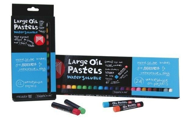 Micador Large Oil Pastels Watersoluble- Pack of 24