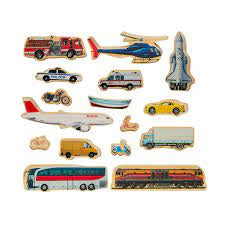 The Freckled Frog - Happy Architect -  Wooden Transport - 16 Piece