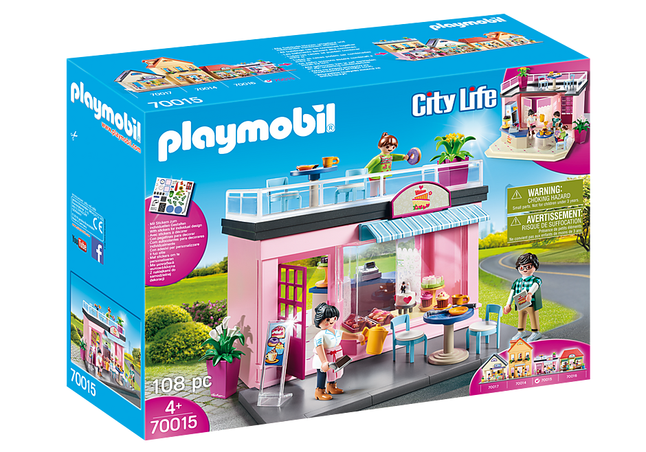 PLAYMOBIL City Life  - Shopping - Cafe -  70015