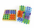 Bauspiel Grids Blocks - Coloured - Wooden - 12 Piece