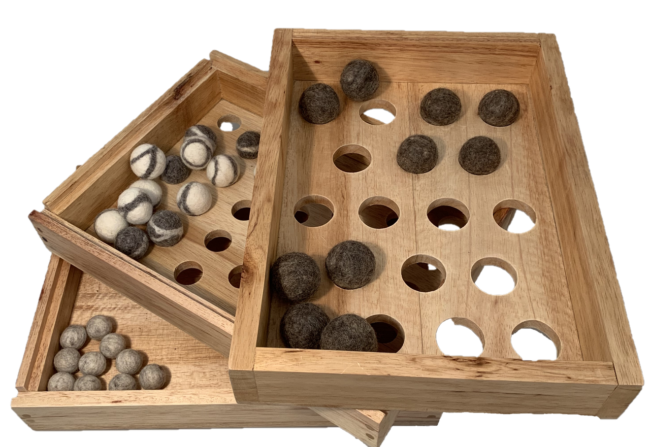 PAPOOSE Loose Parts - Size Sorting  Trays - 33 Piece