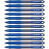 Uni Laknock Medium Retractable Ballpoint Pens Blue 12 Pack