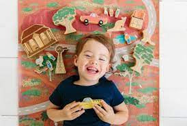 The Freckled Frog - Happy Architect - My Australia Play Set with Mat - Wooden - 23 Piece