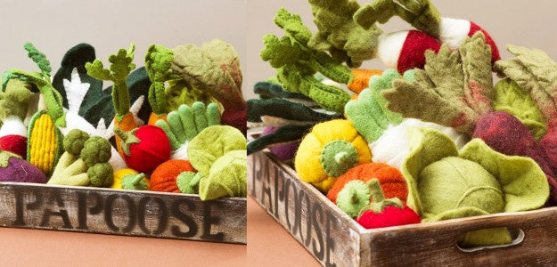 PAPOOSE  Crate of Vegetables - Large - Felt