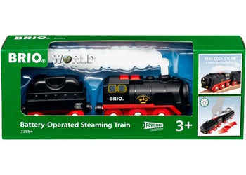 BRIO Train Battery Powered - Steaming Train - 3 pieces - 33884
