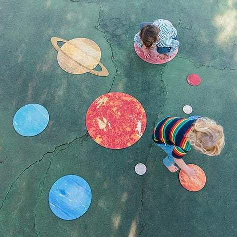 The Freckled Frog - Happy Architect - Our Solar System Floor Mats - 10 Piece