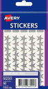 AVERY - Stickers - Small Silver Stars - Pack of 90