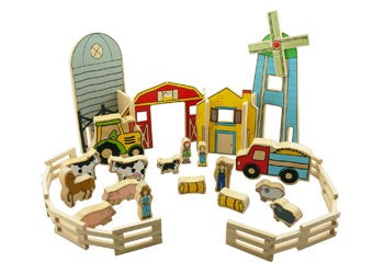 The Freckled Frog - Happy Architect - Farm Set - 26 Piece