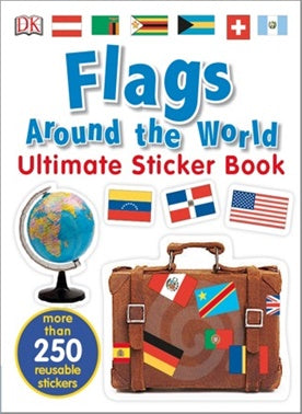 Flags Around the World - Ultimate Sticker Book - Activity paperback Book