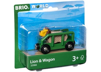 BRIO - Vehicle - Safari  Lion & Wagon - 33966