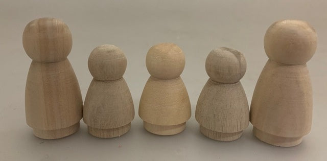 Wood Family - Wooden - Natural - 5 Piece