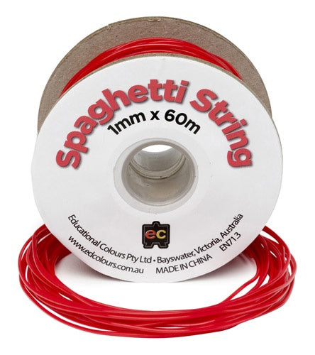 Pony Beads - Spaghetti String Red- 1mmx60m