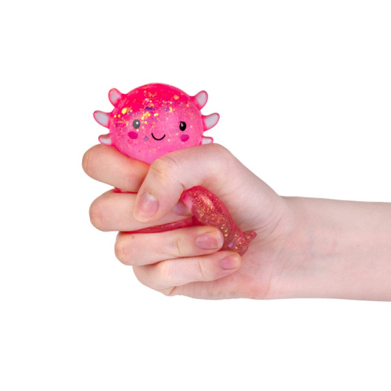 Squishy Glitter Axolotl  - Sensory Tactile Toys