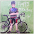 Greeting Card - Alex Clark Road Bike Racer 