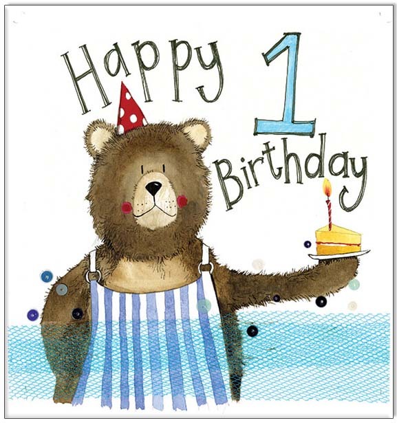 Greeting Card 1 Year Old Birthday Boy