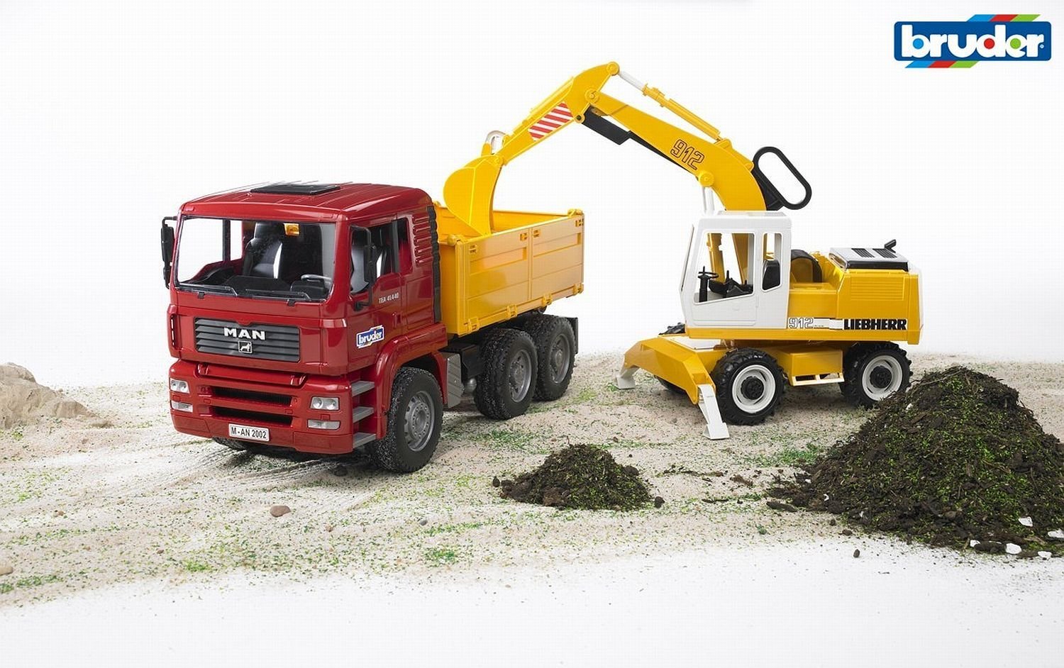 BRUDER - MAN TGA Construction truck with Liebherr Excavator- 2751