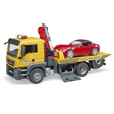 BRUDER MAN TGS tow truck with roadster 03750
