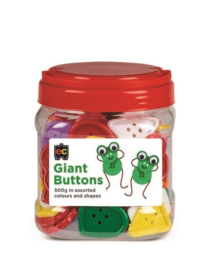 Giant Bright Buttons Assorted Jar 500 grams