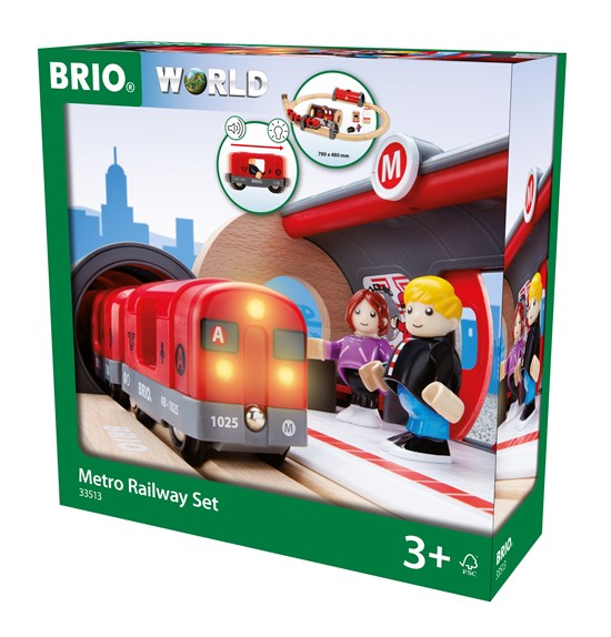 BRIO Train Set - Metro Railway Set - 20 Piece