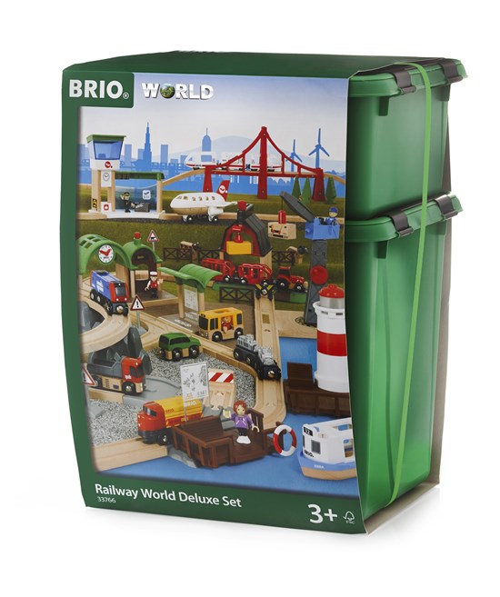 BRIO Train Set - Railway World Deluxe Set - 106 pc - 33766